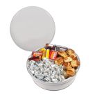 Royal Custom Tin with M&Ms Carmel Popcorn in White