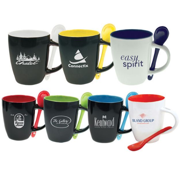 Bistro Mugs Custom Imprinted with Spoons