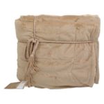 Lambswool Microsherpa Throw Blanket in Camel