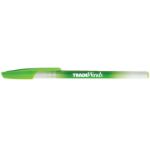 Custom green budget stick pens with MaxGlide technology.