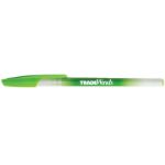 Custom green budget stick pens with MaxGlide technology.