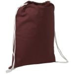 Burgundy Cotton String-A-Sling Eco Drawstring Backpack