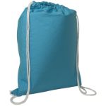 Light Blue Cotton String-A-Sling Eco Drawstring Backpack