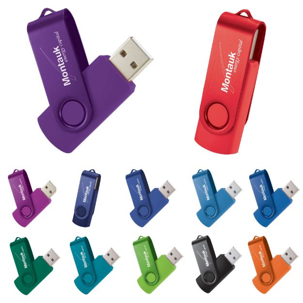 Rotate 2-Tone Custom Flash Drives and USB Memory Promotional Product