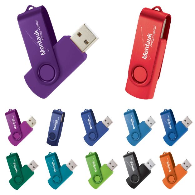 Rotate 2-Tone Custom Flash Drives and USB Memory Promotional Product