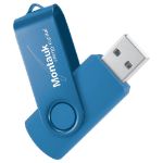 Rotate 2-Tone Custom Flash Drive in Aqua