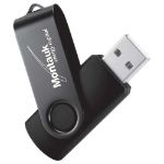 Rotate 2-Tone Custom Flash Drive in Black