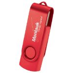 Rotate 2-Tone Custom Flash Drive in Corporate Red