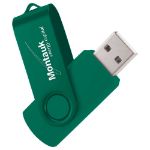 Rotate 2-Tone Custom Flash Drive in Green