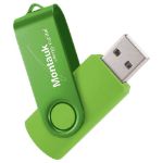 Rotate 2-Tone Custom Flash Drive in Lime Green