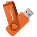 Rotate 2-Tone Custom Flash Drive in Orange