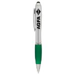 The Nash Stylus Pen in Silver W/Green Trim