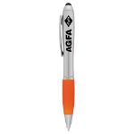 The Nash Stylus Pen in Silver W/Orange Trim