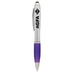 The Nash Stylus Pen in Silver W/Purple Trim