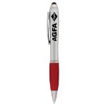 The Nash Stylus Pen in Silver W/Red Trim