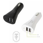 USB Car Charger with Dual USB Ports for mobile device charging