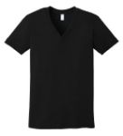 Amercian Apparel Fine Jersey Short Sleeve V-Neck in Black