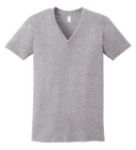 Amercian Apparel Fine Jersey Short Sleeve V-Neck in Heather Grey