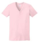 Amercian Apparel Fine Jersey Short Sleeve V-Neck in Light Pink