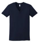 Amercian Apparel Fine Jersey Short Sleeve V-Neck in Navy