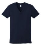 Amercian Apparel Fine Jersey Short Sleeve V-Neck in Navy