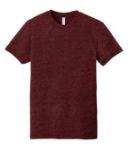 American Apparel Tri-Blend Short Sleeve Track Shirt - Unisex in Tri Cranberry