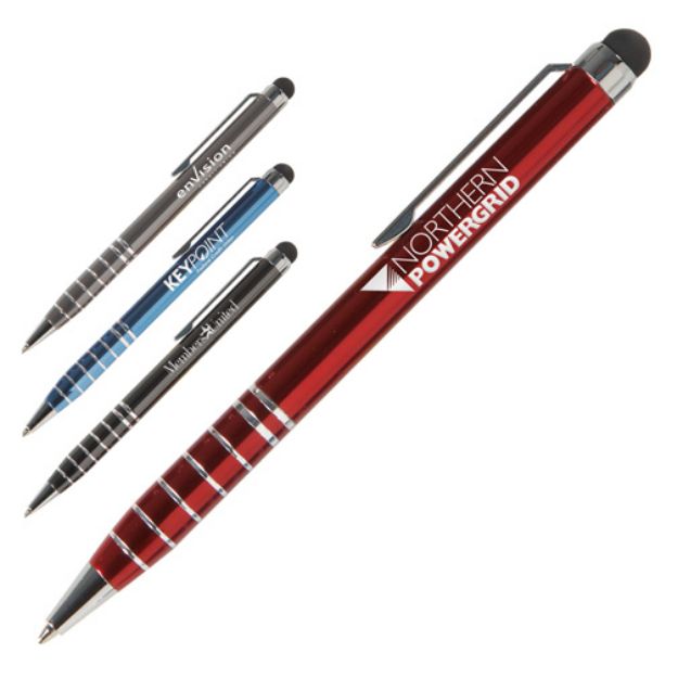 Sensei Metal Stylus Pens with twist ballpoint and laser engraving