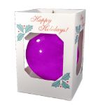 Purple Custom Ornament with Gift Box by Adco Marketing.