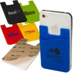 Silicone Mobile Device Pocket and Smart Phone Wallet with custom imprint