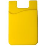 Yellow promotional trade show silicone cell wallet card holder