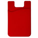 Red custom silicone mobile wallet and pocket