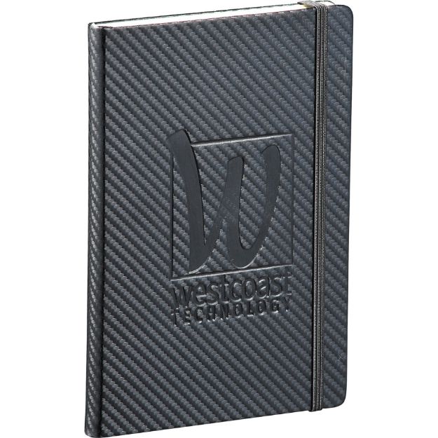Ambassador Carbon Fiber Journal Book and Notebook with your custom logo debossed