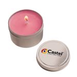 Custom Soy Candle Travel Tins Pink