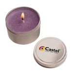 Custom Soy Candle Travel Tins Purple