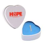 Heart Shaped Soy Candle Tins Blue Ocean Mist