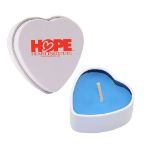 Heart Shaped Soy Candle Tins Blue Ocean Mist