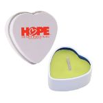 Heart Shaped Soy Candle Tins Yellow / Lemon Chiffon