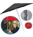 Solar USB Market Umbrella in Black