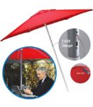 Solar USB Market Umbrella in Red
