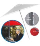 Solar USB Market Umbrella in White