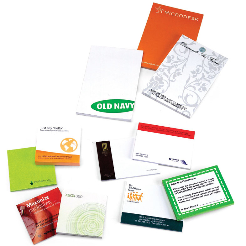 3 x 3 Custom Sticky Notes | 50 Sheet Thick Promotional Sticky Note ...