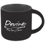 Minolo Two Tone Matte Finish Mugs-14 oz in Black Matte/Storm Gray