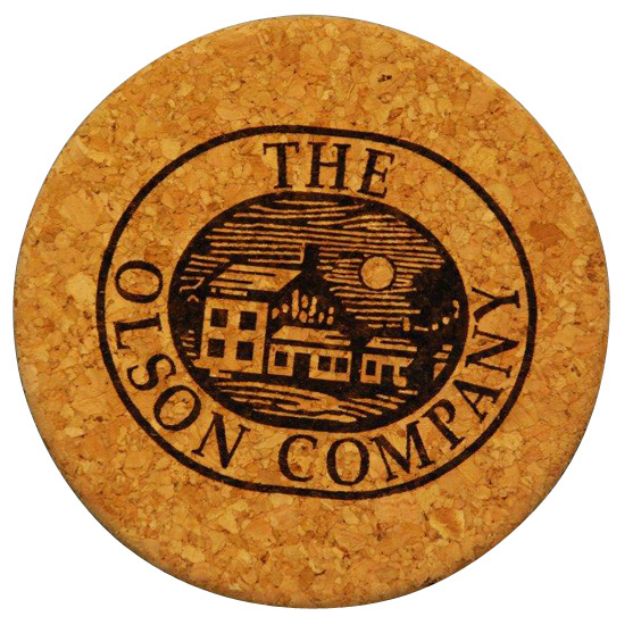 Custom Printed Coasters Cork & Fiberboard Round Beverage Coaster