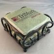 Tumbled Stone Coasters - Wrought iron Boxed Set of 4 Slate