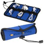 Blue Neoprene Roll-Up Tech Case