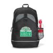 Black custom backpack