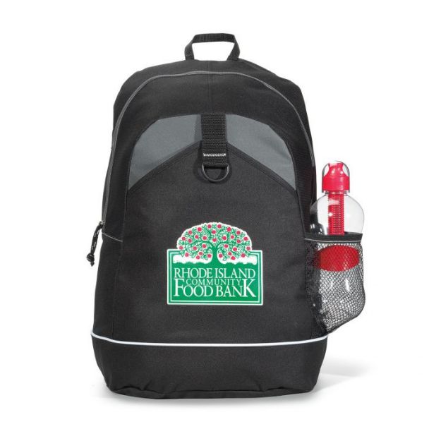 Black custom backpack