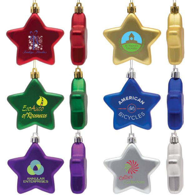 Shatter Resistant Flat Star Ornament