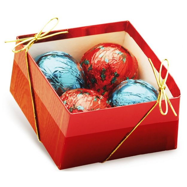 Chocolate Ornaments - Red Gift Box