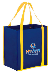Two-Tone Tote with Inserts - Full Color in Navy W/Yellow